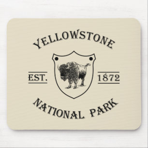 Mousepad Parque Nacional de Yellowstone Vintage
