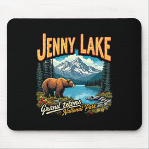 Mousepad Parque Nacional Jenny Lake Viagem Vintage Férias G