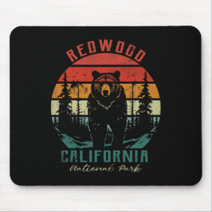 Mousepad Parque Nacional Redwood Vintage Retro Para Criança