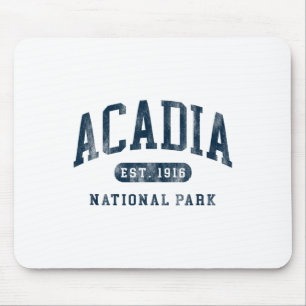 Mousepad Parque Nacional Retro Acadia Maine Estabelecido em