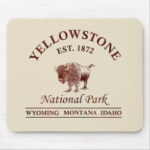 Mousepad Parque Nacional Yellowstone Vintage