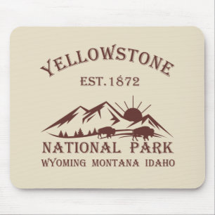 Mousepad Parque Nacional Yellowstone Vintage
