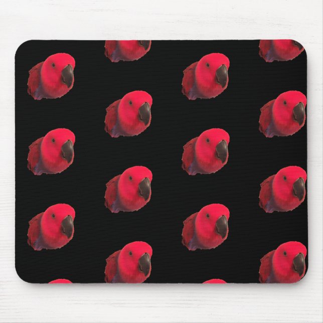 Mousepad PARRÓGIOS VERMELHOS MUSEPAD Preto (Frente)