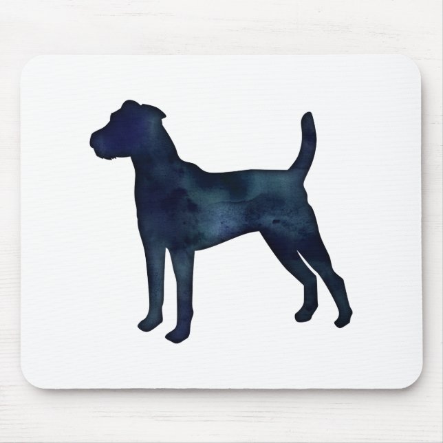 Mousepad Parson Russel Terrier Black Watercolor (Frente)