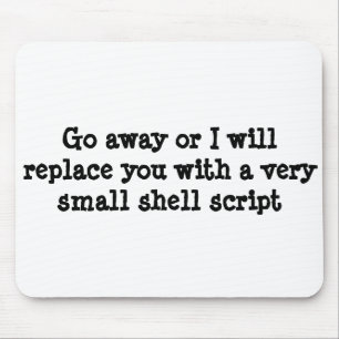 Mousepad Parta ou eu substitui-lo-ei com um roteiro de