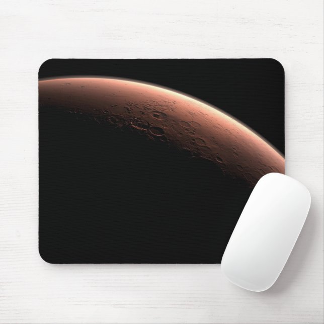 Mousepad Parte De Marte Na Fronteira De Luz E Escuro. (Com mouse)
