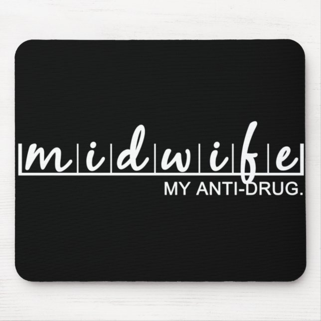 Mousepad Parteira Engraçada Meu Anti-Drogas (Frente)