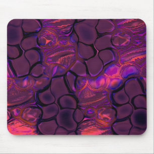 Mousepad Partes góticas digitais arredondadas em vinho rosa