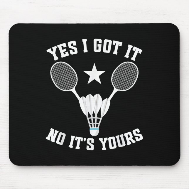 Mousepad Partida de Badminton Peteca Pegou Isso Jogador de  (Frente)