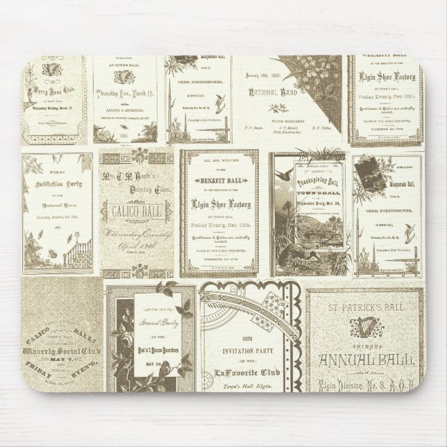 Mousepad Partido de Convites do Clube Sepia, em Illinois, 1 (Frente)