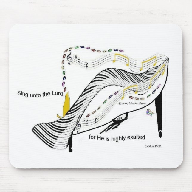 Mousepad partido whacky Mimajukrra do piano (Frente)