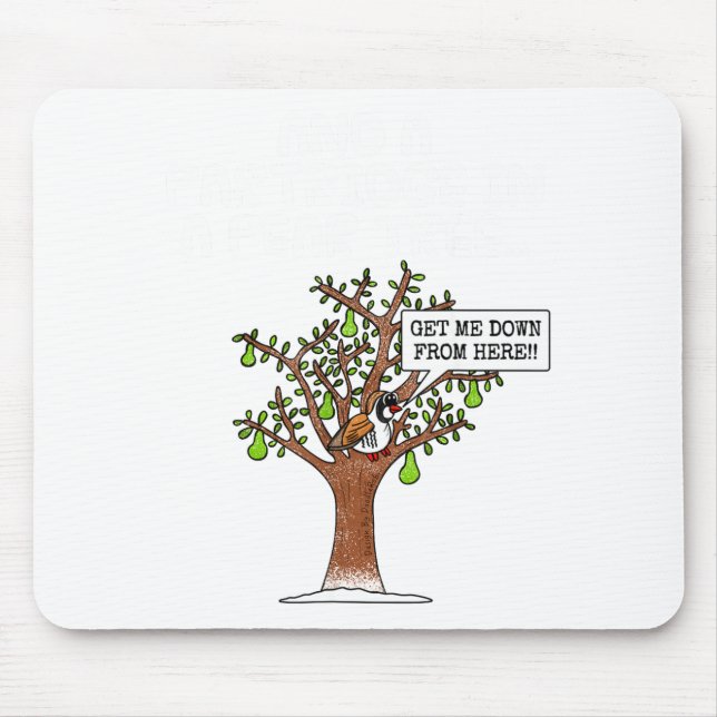 Mousepad Partridge In A Pear Tree, Christmas Carol Singing  (Frente)