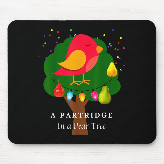 Mousepad Partridge In A Pear Tree Twelve Days Of Christmas  (Frente)