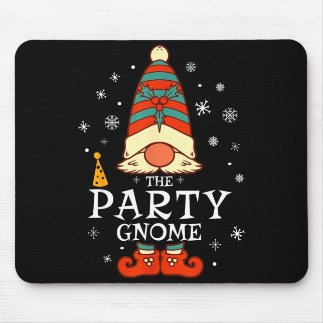 Mousepad Party Gnome Xmas Group Family Matching Christmas H (Frente)