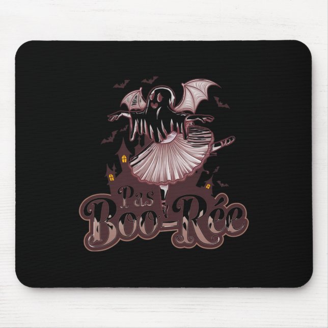 Mousepad Pas De Boo-rée Balé Dance Halloween Engraçado (Frente)