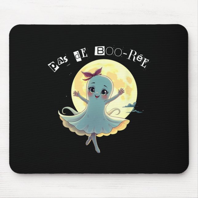 Mousepad Pas De Boo-rée Balé Engraçado Fantasma Dança de Ha (Frente)