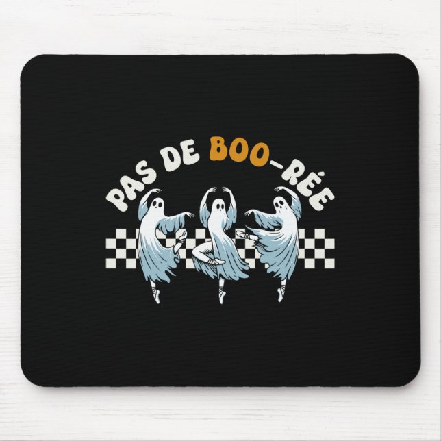 Mousepad Pas De Boo-rée Spooky Halloween Dança de Balé Fant (Frente)