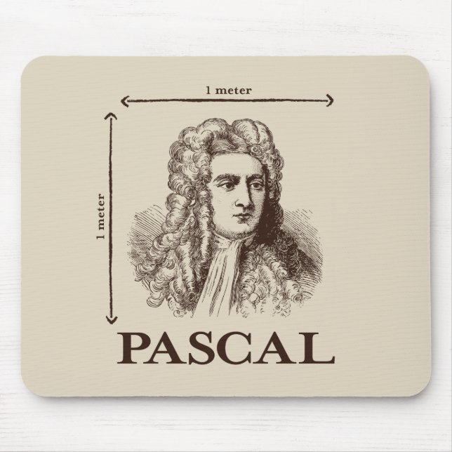 Mousepad Pascal = 1 newton por a piada quadrada da (Frente)