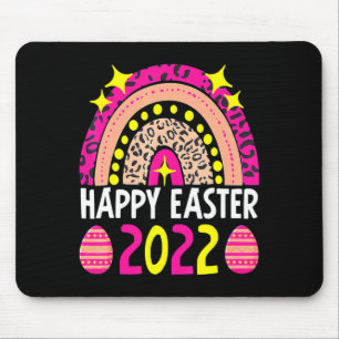Mousepad Páscoa 2022 arco-íris fofo feliz páscoa 2022