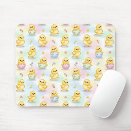 Mousepad Páscoa Aquarela de Frango Bebê Fofo