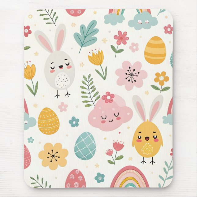Mousepad Páscoa Bunny Pattern (Frente)