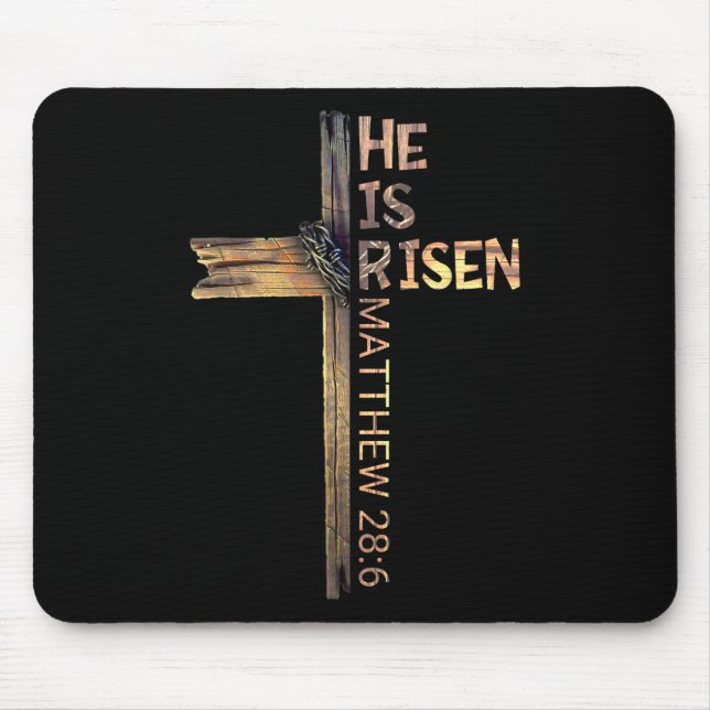 Mousepad Páscoa Christian Ele É Homem De Ressurreição Do So (Frente)