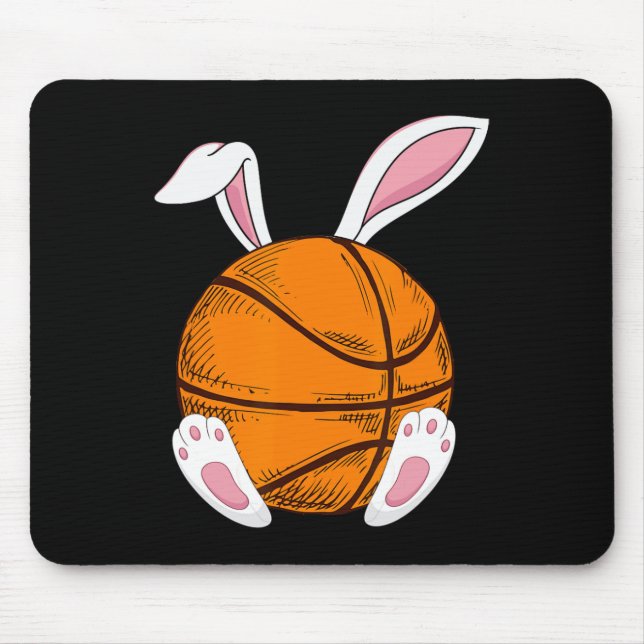 Mousepad Páscoa de basquete Coelho Coelhinho Dia 2 (Frente)