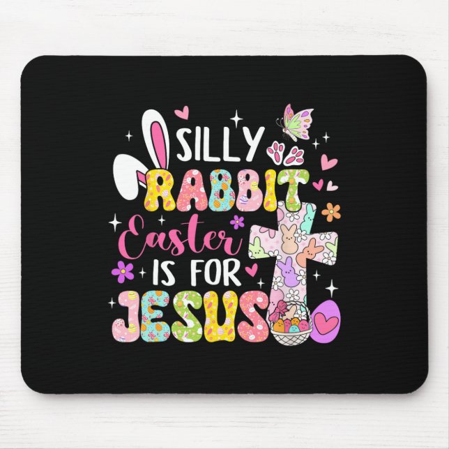 Mousepad Páscoa De Coelho bobo É Para Jesus Cristo Religios (Frente)