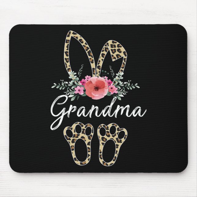 Mousepad Páscoa De dia de as mães Para A Avó Leopardo Folny (Frente)