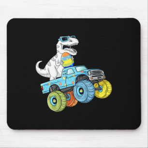 Mousepad Páscoa Dia T Rex Dino Dirigindo Um Monster Truck B