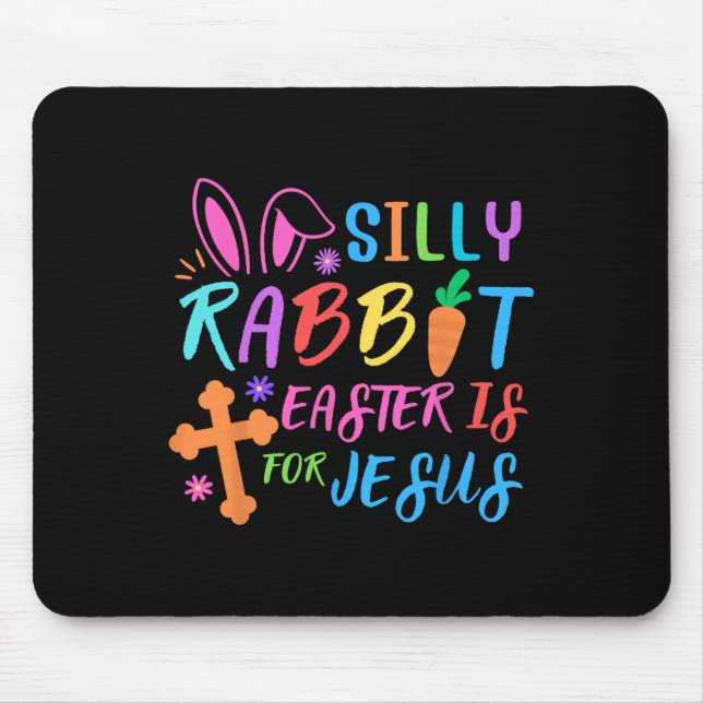 Mousepad Páscoa Domingo - Páscoa De Coelho Bobo É Para Jesu (Frente)