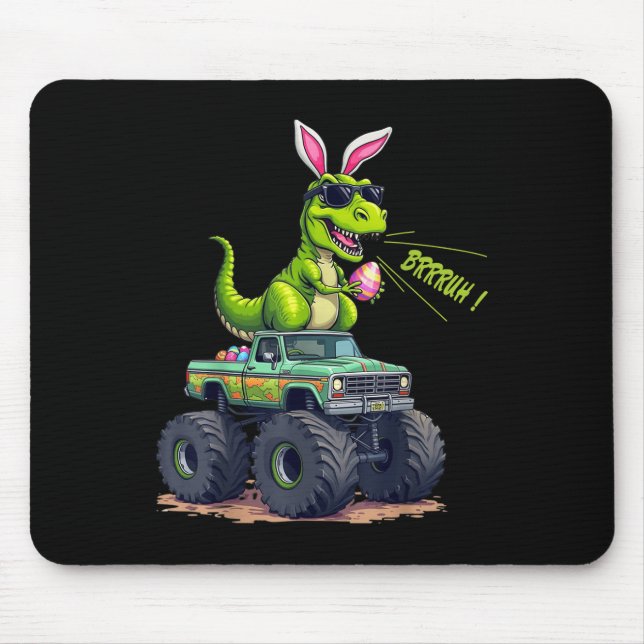 Mousepad Páscoa Engraçada Dinossauro Bruh - T-rex Caça de O (Frente)