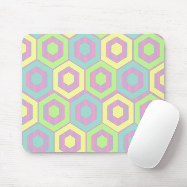 Mousepad Páscoa Hexágonos (Com mouse)
