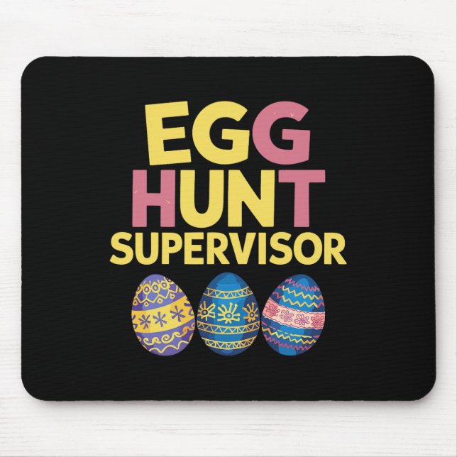 Mousepad Páscoa Ovo Supervisor Engraçado Mãe Pai Mulheres (Frente)
