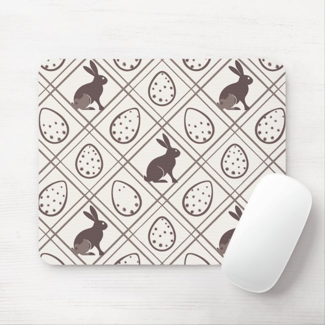 Mousepad Páscoa Xadrez Marrom   (Com mouse)