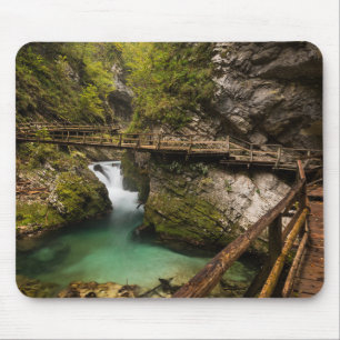 Mousepad Passagem de madeira através da garganta do