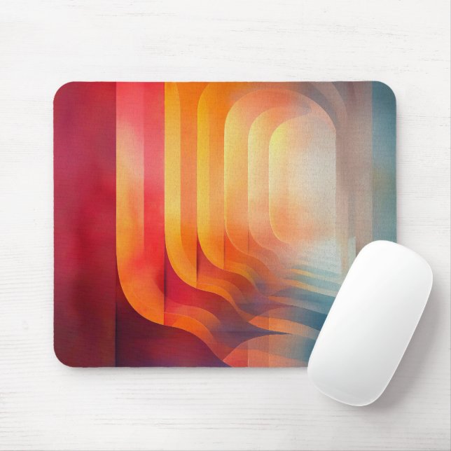 Mousepad Passagem Luminosa – Fluxo Geométrico Abstrato (Com mouse)