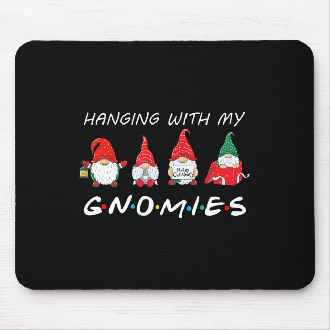 Mousepad Passando Com Meu Gnomies Divertido Gnomo Natal Ami (Frente)