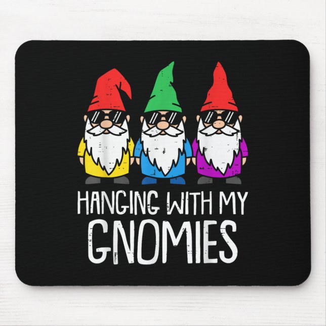Mousepad Passando Com Meus Gnomos Feriados Feriados De Nata (Frente)