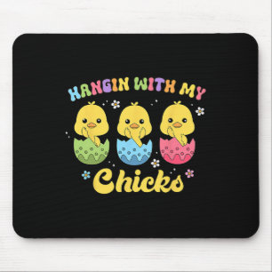 Mousepad Passando tempo com minhas galinhas Frango Bunny di