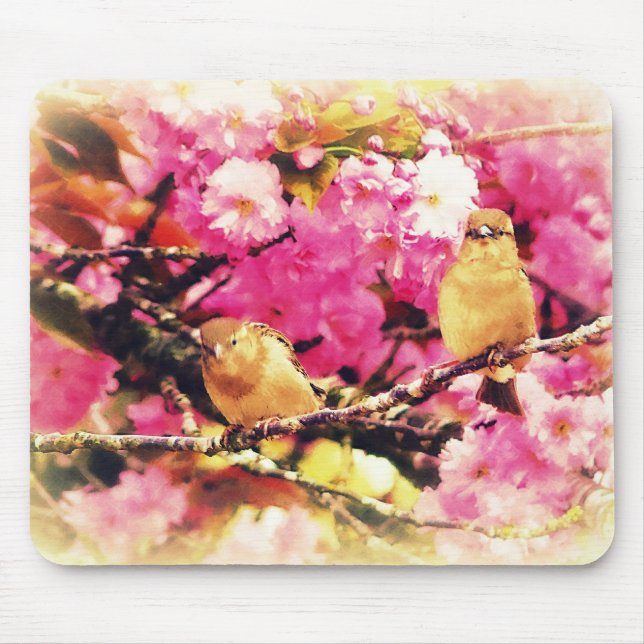 Mousepad Passarinhos da flor (Frente)
