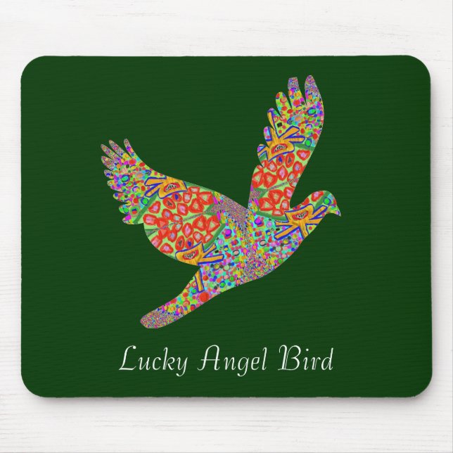 Mousepad Pássaro AFORTUNADO do anjo (Frente)