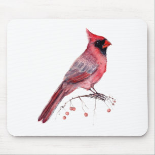 Mousepad Pássaro Cardinal Vermelho