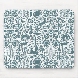 Mousepad Pássaro, cervo, padrão de pessoas de árvores