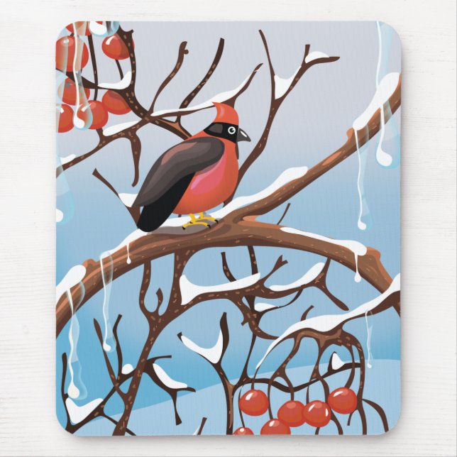 Mousepad pássaro de inverno (Frente)