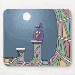 Mousepad Pássaro de Tiki Roxo com Pão de Mouse Lua de cheio