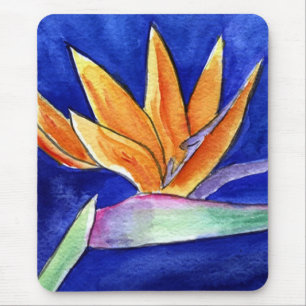 Mousepad Pássaro de Trabalho de arte de pintura de videira