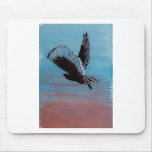 Mousepad Pássaro de vôo da coruja do nascer do sol