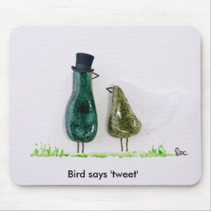 Mousepad Pássaro diz 'tweet'