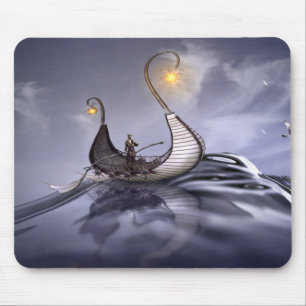 Mousepad Pássaro-do-barqueiro Mar Cristalino Lâmpada de Via
